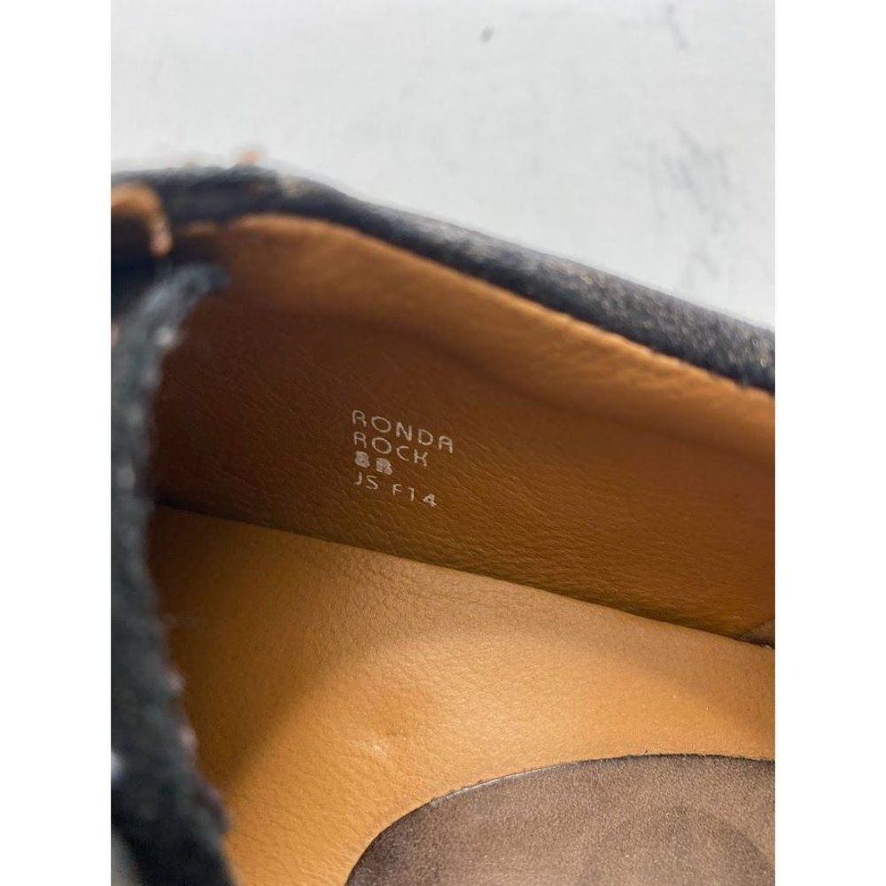 Womens EARTHIES Ronda Brown Bronze Rock Leather Slip On Shoes Sneakers sz 8 - Picture 8 of 9